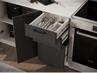 Кухня "Мемфис" МДФ Графит Софт 2.0м. в Луганске Кухня "Мемфис" МДФ Графит Софт 2.0м. в Луганске